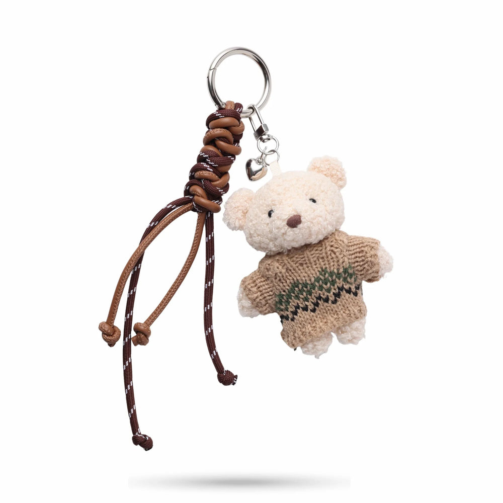 Knitted Sweater Teddy Bear Bag Charm