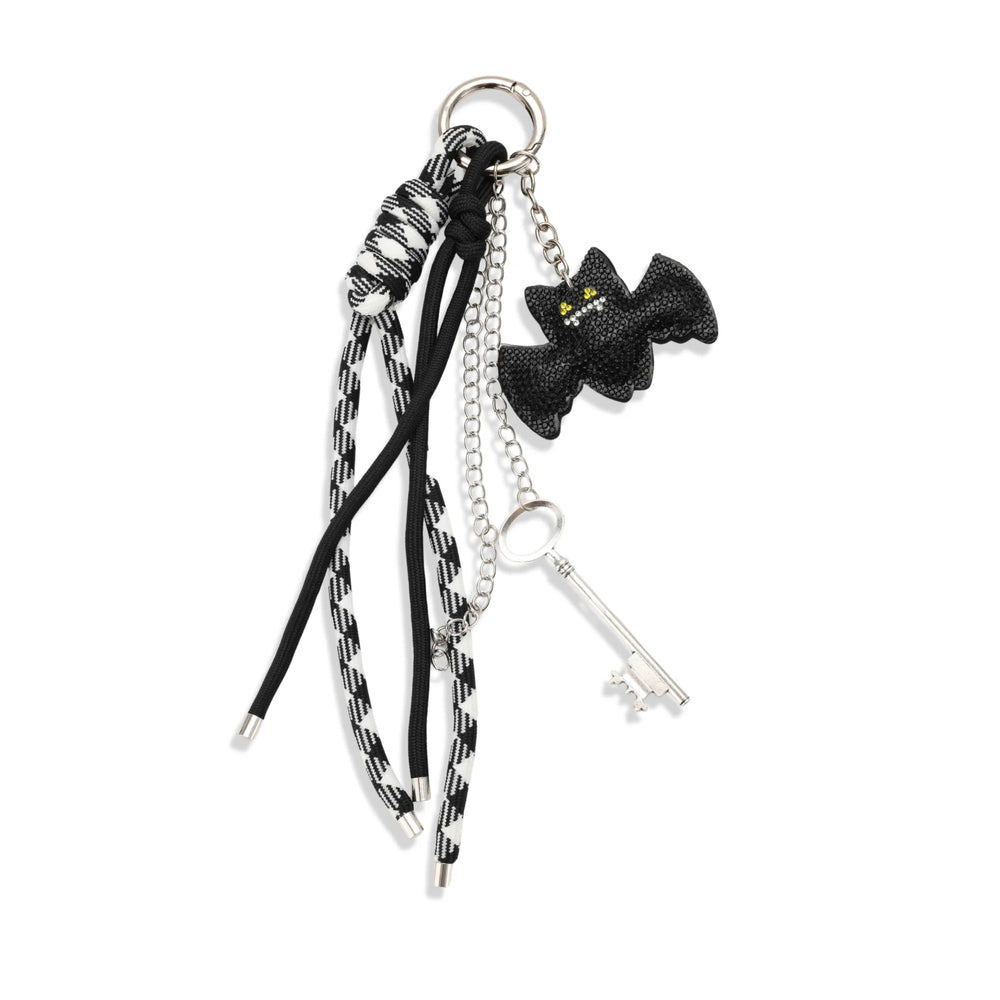Black Gothic Bat Bag Charm