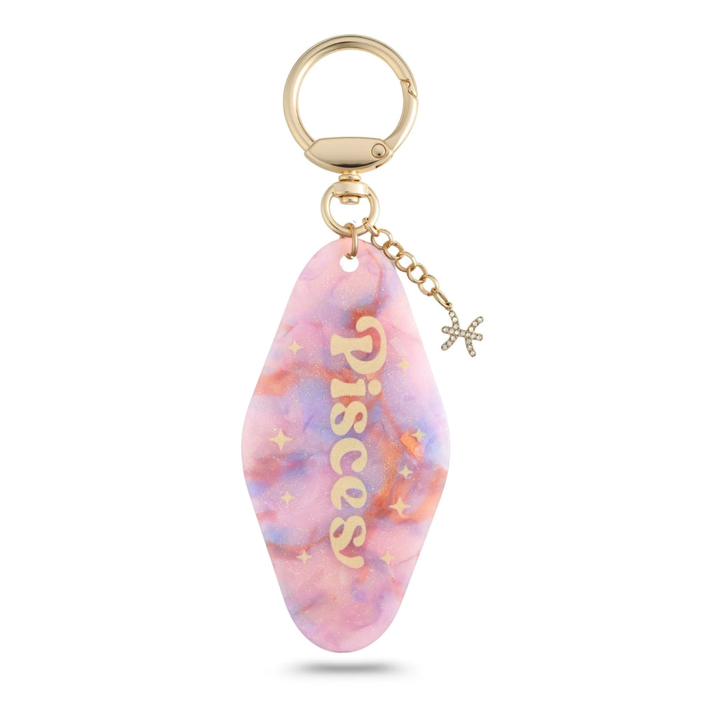 Pink Galaxy Pisces Bag Charm