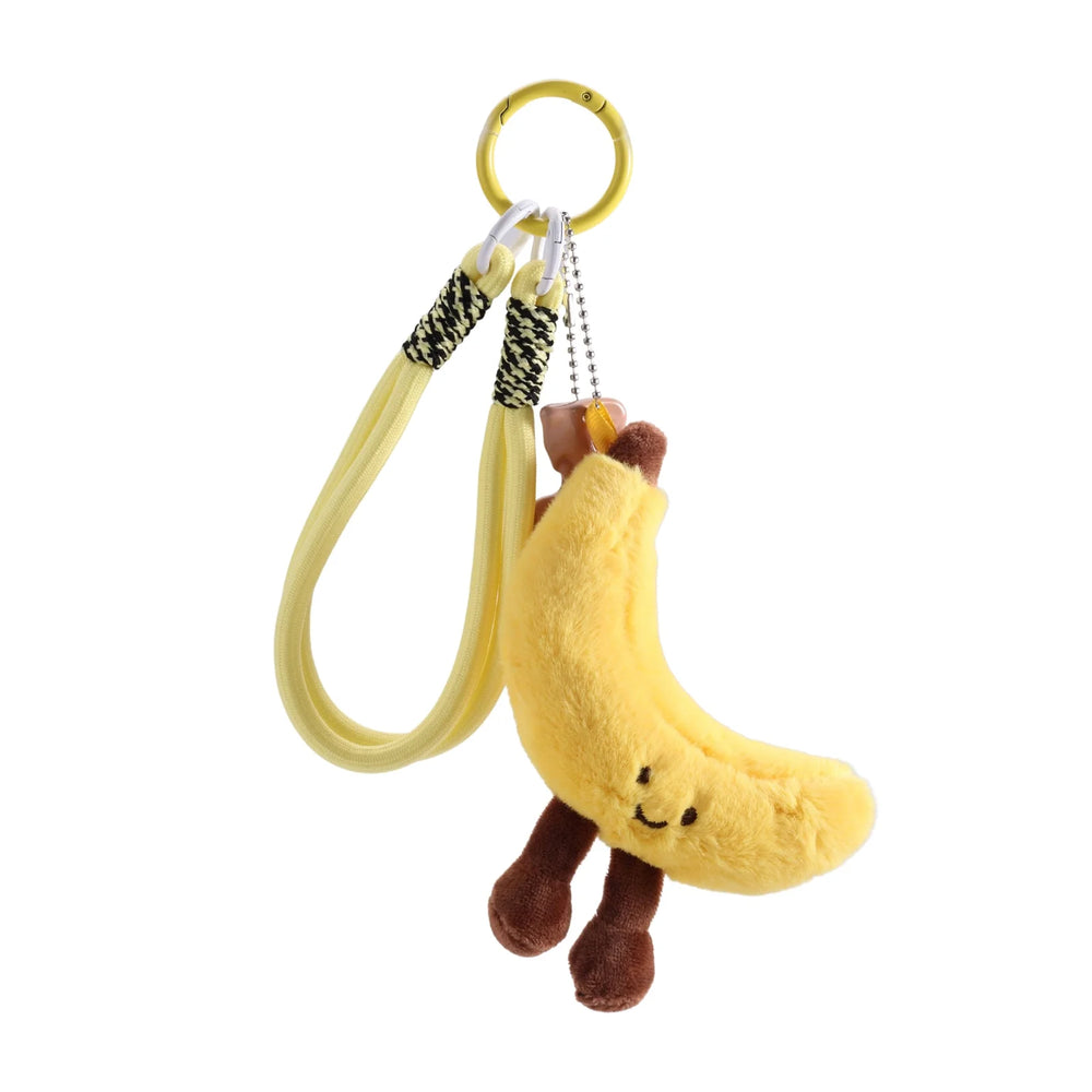 Yellow Plush Banana Rope Bag Charm