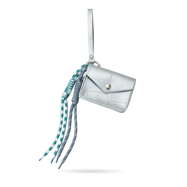 Silver Mini Wallet Bag Charm