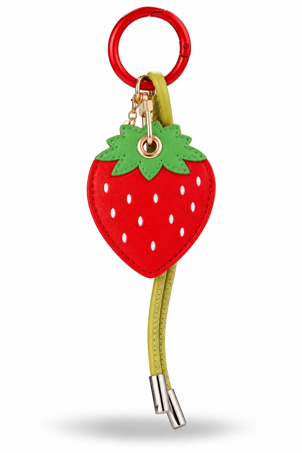 Red Strawberry Cherry Bag Charm