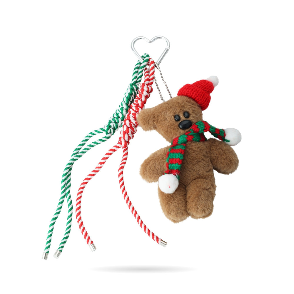 Plush Christmas Teddy Bear Bag Charm