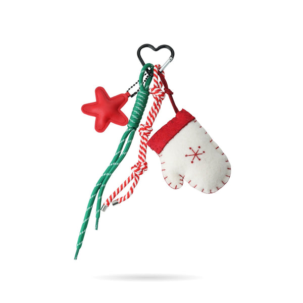 Felt Christmas Mitten Bag Charm
