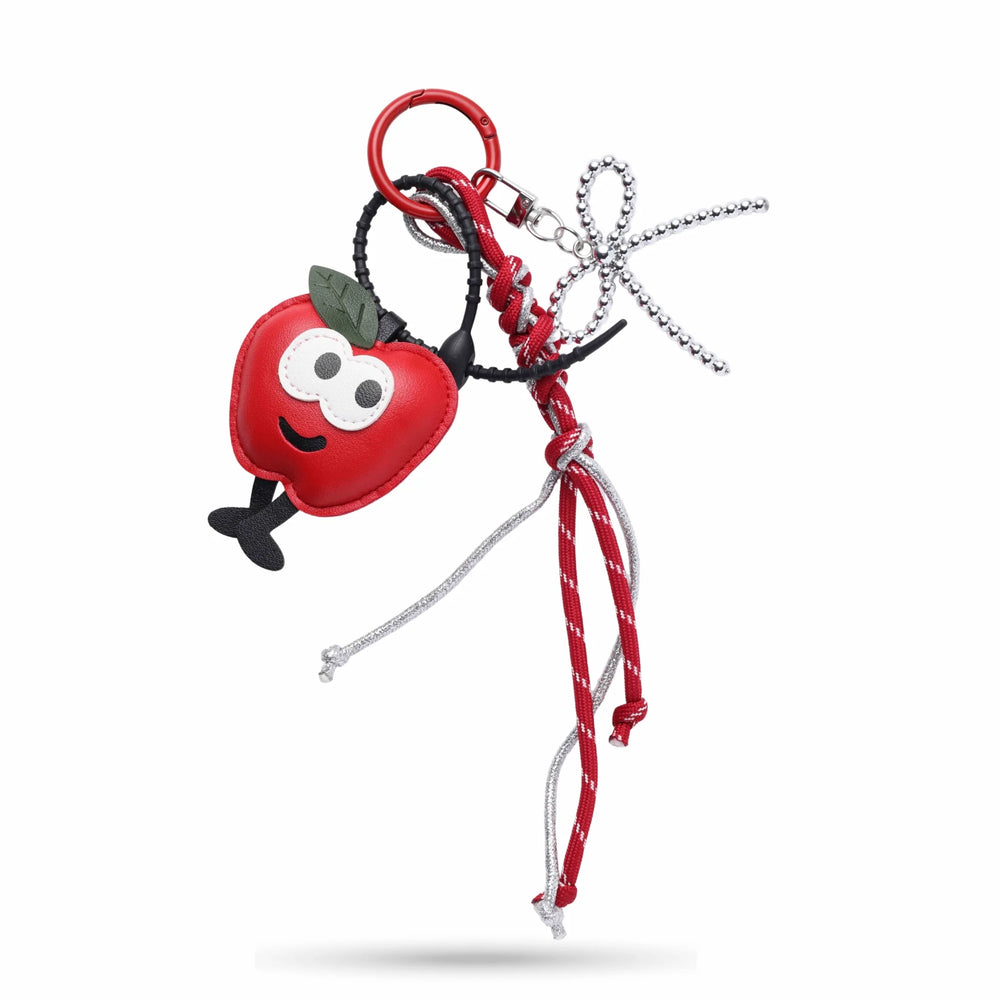 Red Cherry Leather Bag Charm