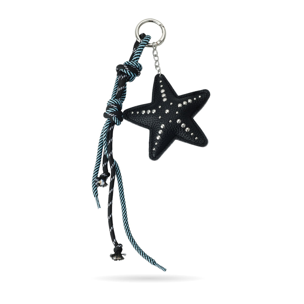 Studded Leather Star Bag Charm