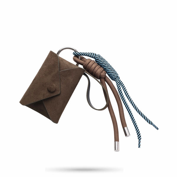 Brown Suede Envelope Bag Charm