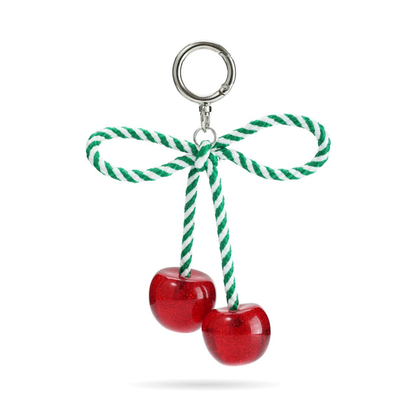Cherry Bow Bag Charm