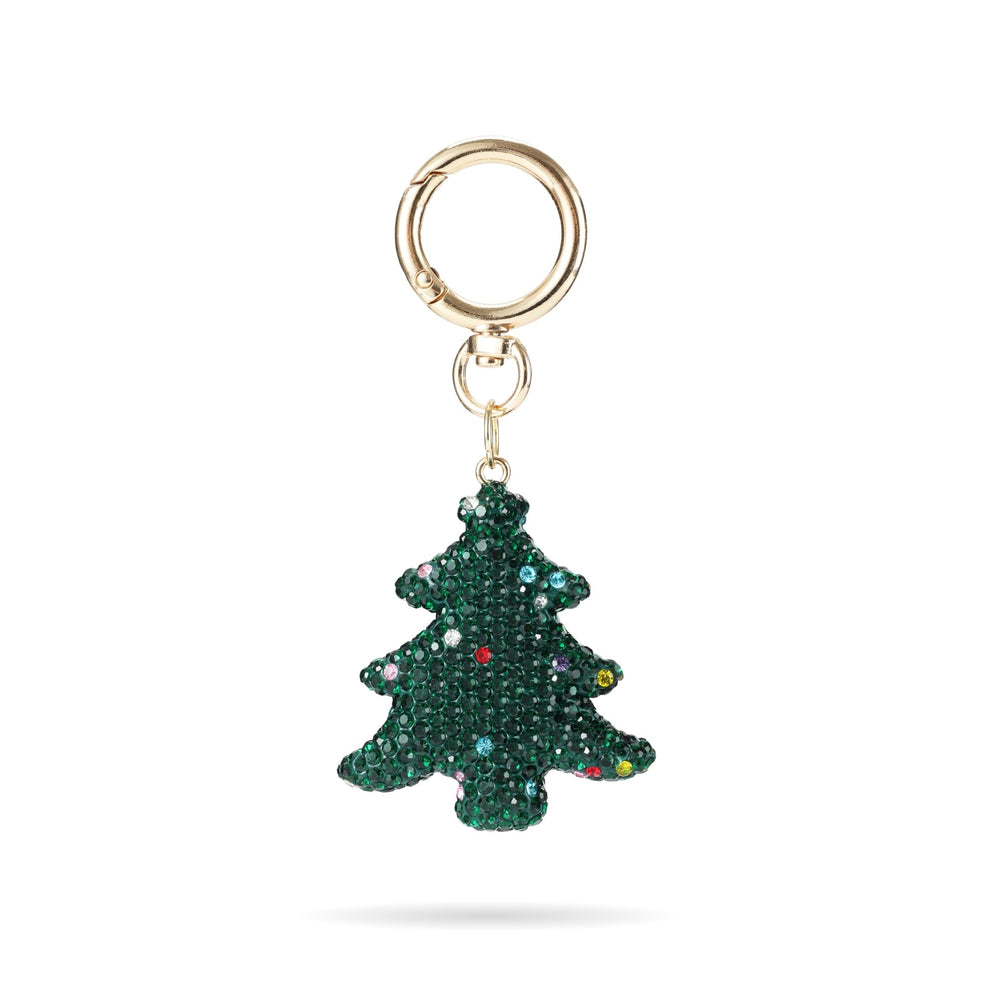 Rhinestone Christmas Tree Bag Charm