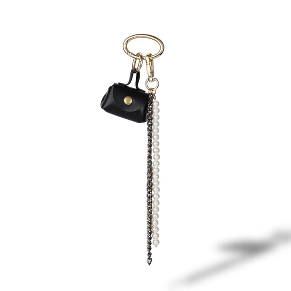Black Mini Purse Pearl Bag Charm