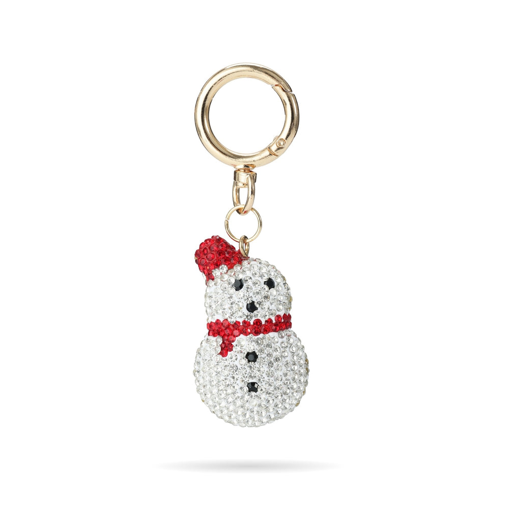 Rhinestone Snowman Bag Charm