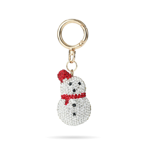 Rhinestone Snowman Bag Charm