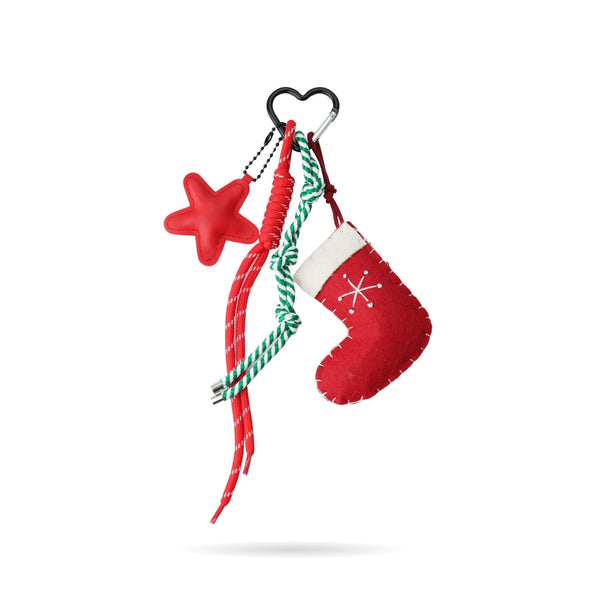 Felt Christmas Stocking and Star Bag Charm