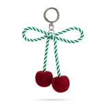 Velvet Cherry Bow Bag Charm