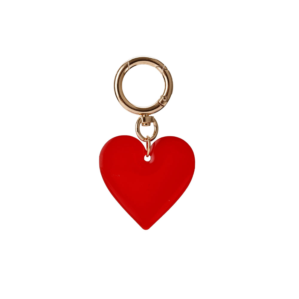Red Puffy Heart Bag Charm