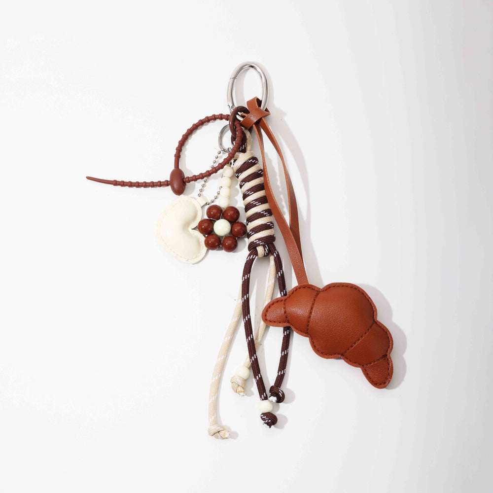 Leather Croissant Bag Charm