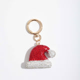 Rhinestone Santa Hat Bag Charm