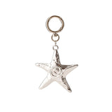 Silver Spiral Starfish Bag Charm