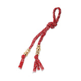 Red Paisley Fabric Bag Charm