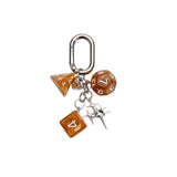 Brown Dice Star Bag Charm