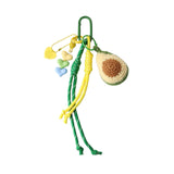 Crochet Avocado Heart Bag Charm