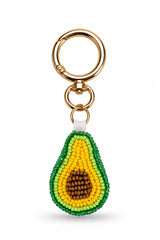 Green Beaded Avocado Bag Charm
