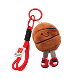 Brown Plush Basketball Bag Charm