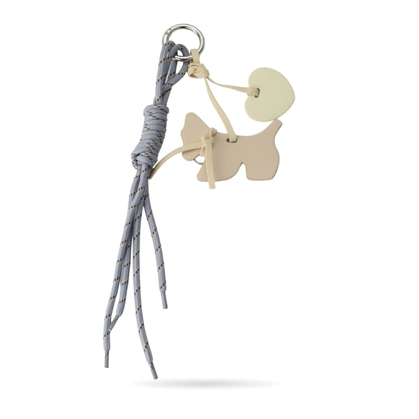 Beige Puppy Heart Bag Charm