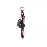 Black Pearl Studded Heart Bag Charm