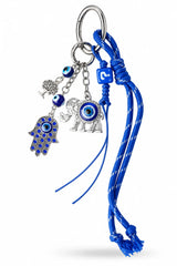 Blue Evil Eye Elephant Bag Charm