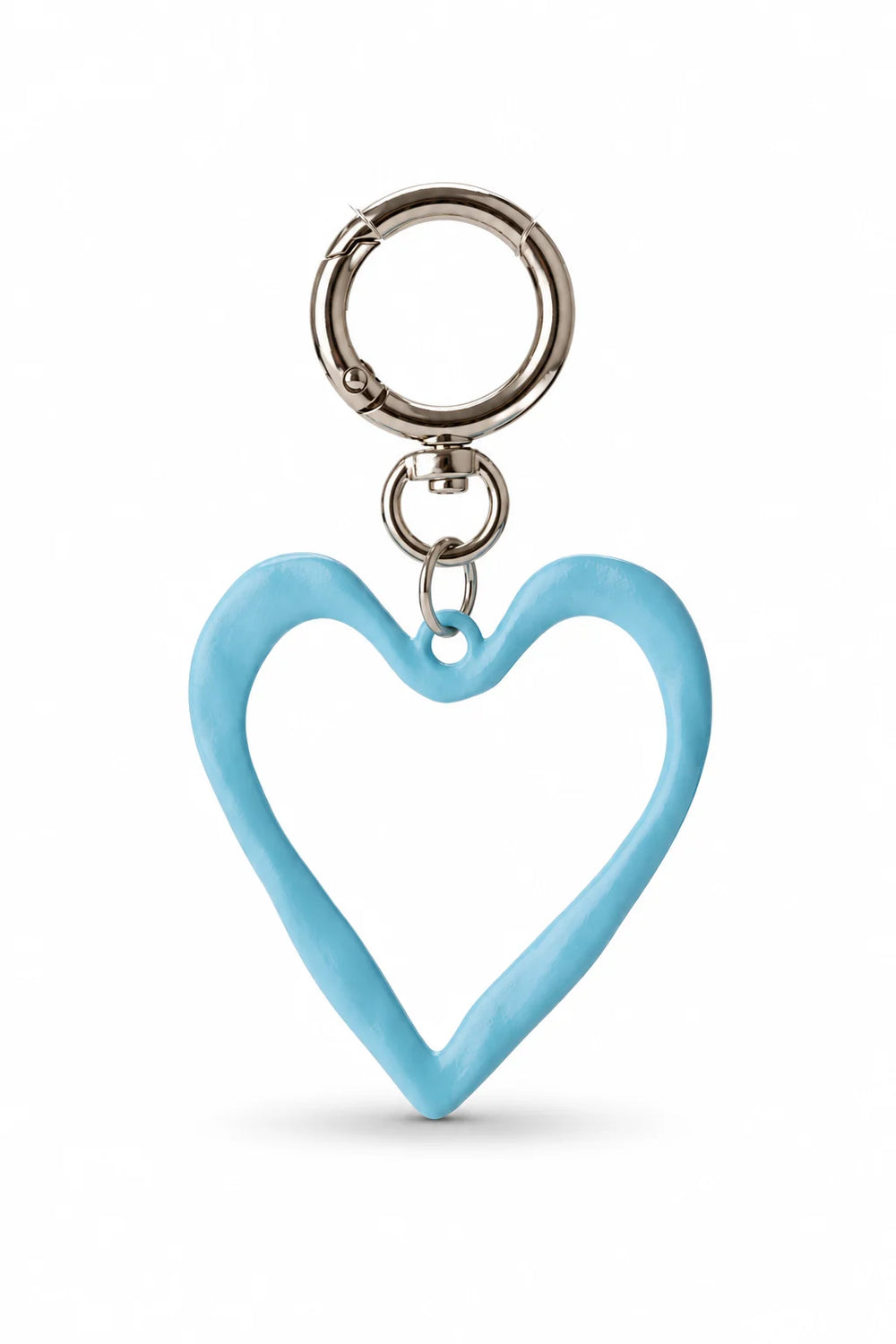 Blue Heart Outline Bag Charm