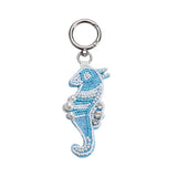 Blue Beaded Seahorse Bag Charm