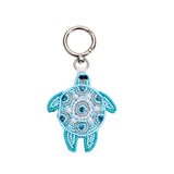 Blue Beaded Sea Turtle Bag Charm