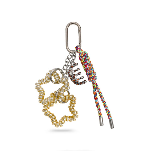Multicolor Cord Hair Tie Bag Charm
