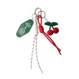 Red Crochet Cherry Rope Bag Charm