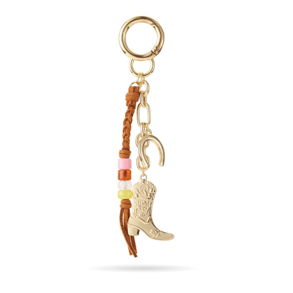 Gold Cowboy Boot Bag Charm