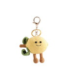 Yellow Crochet Smiley Lemon Bag Charm