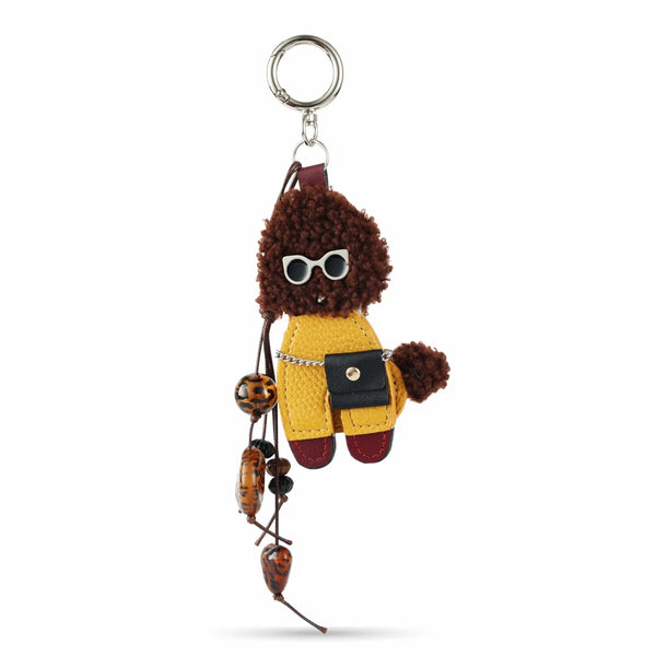 Brown Poodle Bag Charm
