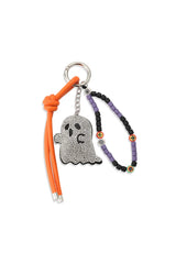 Silver Rhinestone Ghost Halloween Bag Charm