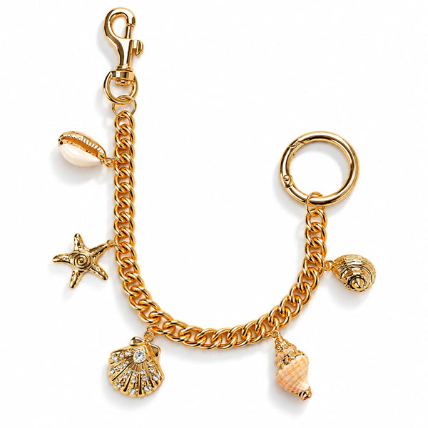 Gold Starfish Seashell Bag Chain