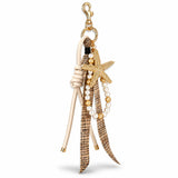 Gold Starfish Pearl Bag Charm