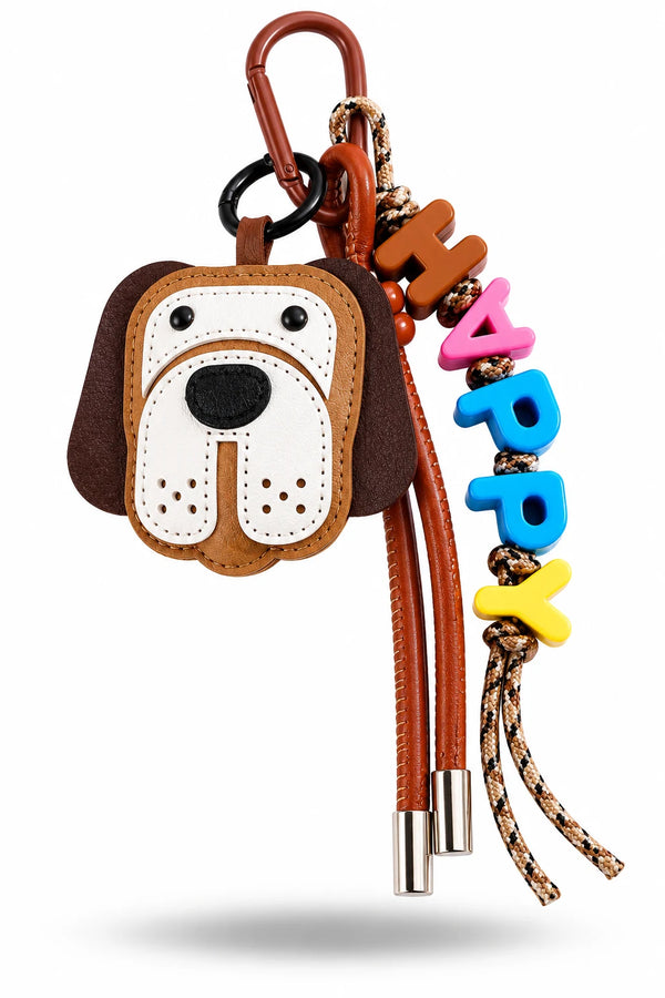 Brown Cartoon Dog Rope Bag Charm
