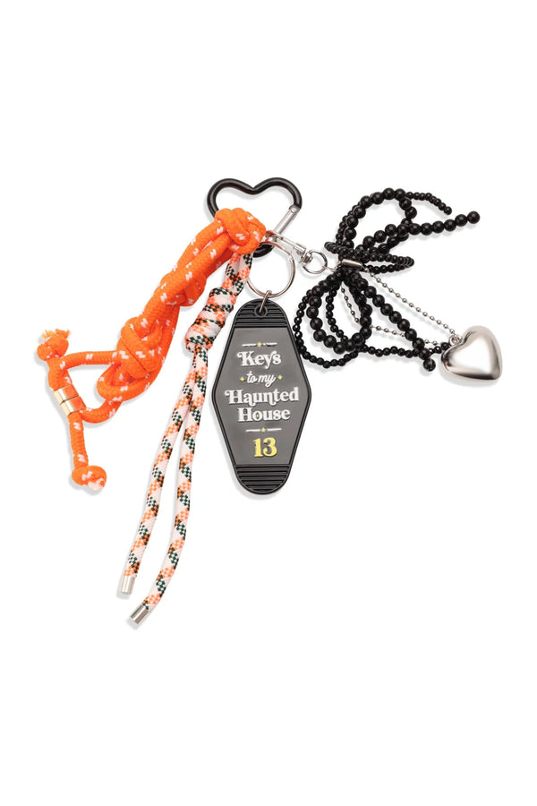 Black Haunted House Halloween Bag Charm