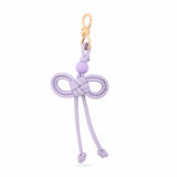 Lavender Cord Bow Bead Bag Charm