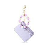 Lavender Beaded Card Holder Bag Charm
