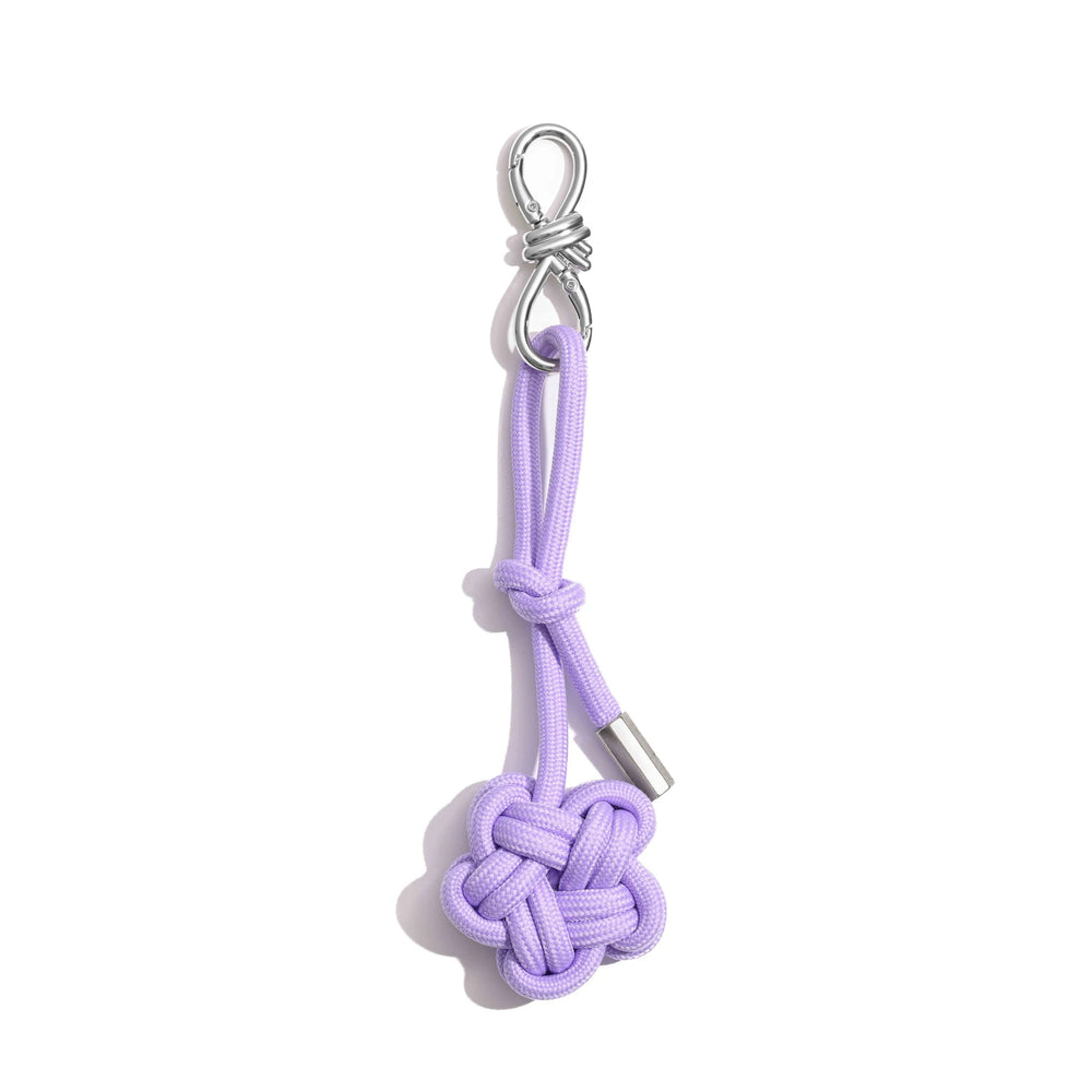 Lavender Purple Knotted Rope Bag Charm