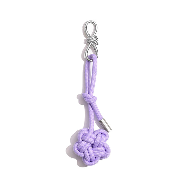 Lavender Purple Knotted Rope Bag Charm