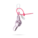Metallic Pink Knot Bag Charm