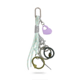 Mint Green and Silver Cord Hair Tie Bag Charm