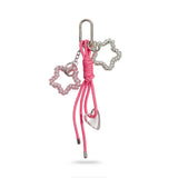 Pink Rope Heart Hair Tie Bag Charm